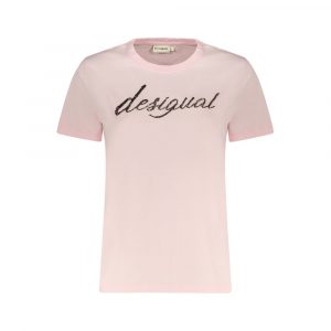 Desigual Rosa Baumwoll-T-Shirt für Damen