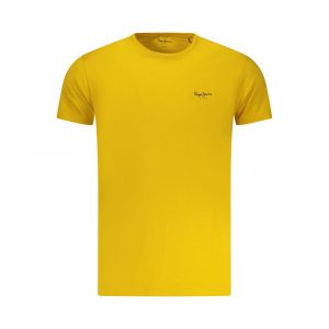 Pepe Jeans Gelbes Baumwoll-T-Shirt fĂŒr Herren