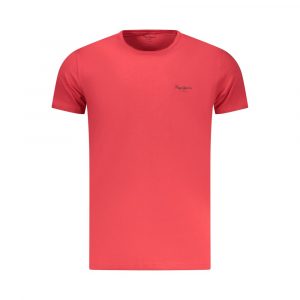 Pepe Jeans Rotes Baumwoll-T-Shirt