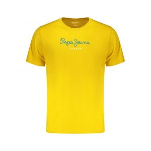 Pepe Jeans Gelbes Baumwoll-T-Shirt