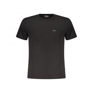 Guess Jeans Schwarzes Baumwoll-T-Shirt für Herren