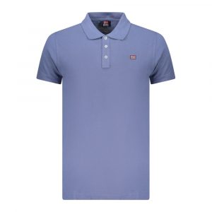 Norway 1963 Blaues Baumwoll-Poloshirt für Herren