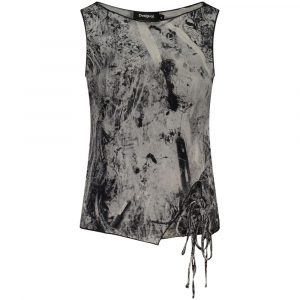 Desigual Schwarze Tanktops aus Elasthan