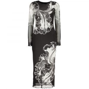 Desigual Schwarzes Freizeitkleid aus Polyester