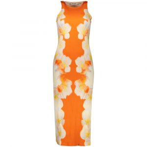 Desigual Orange Elastane Casual Dress