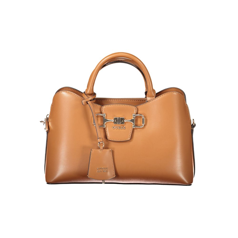 Guess Jeans Damenhandtasche aus Polyurethan in Marrone