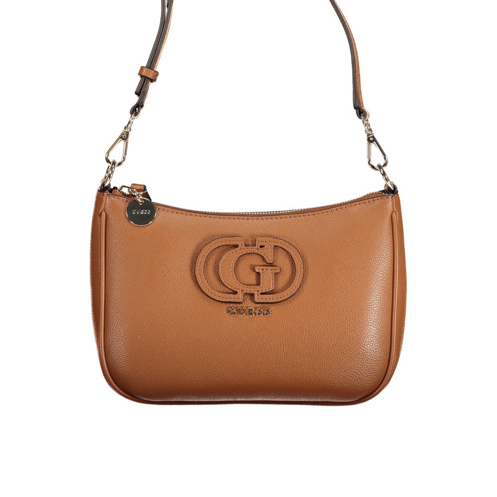 Guess Jeans Damenhandtasche aus Polyurethan in Marrone