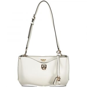 Guess Jeans Weiße Damen-Handtasche aus Polyurethan