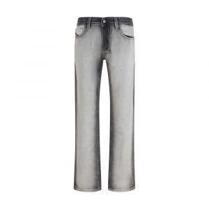 Diesel Graue Bootcut-Jeans aus Baumwolle