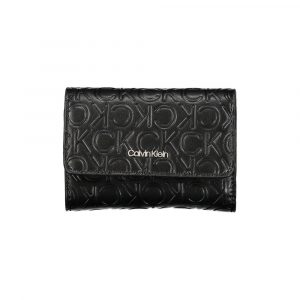 Calvin Klein Elegantes schwarzes Portemonnaie mit zwei FĂ€chern