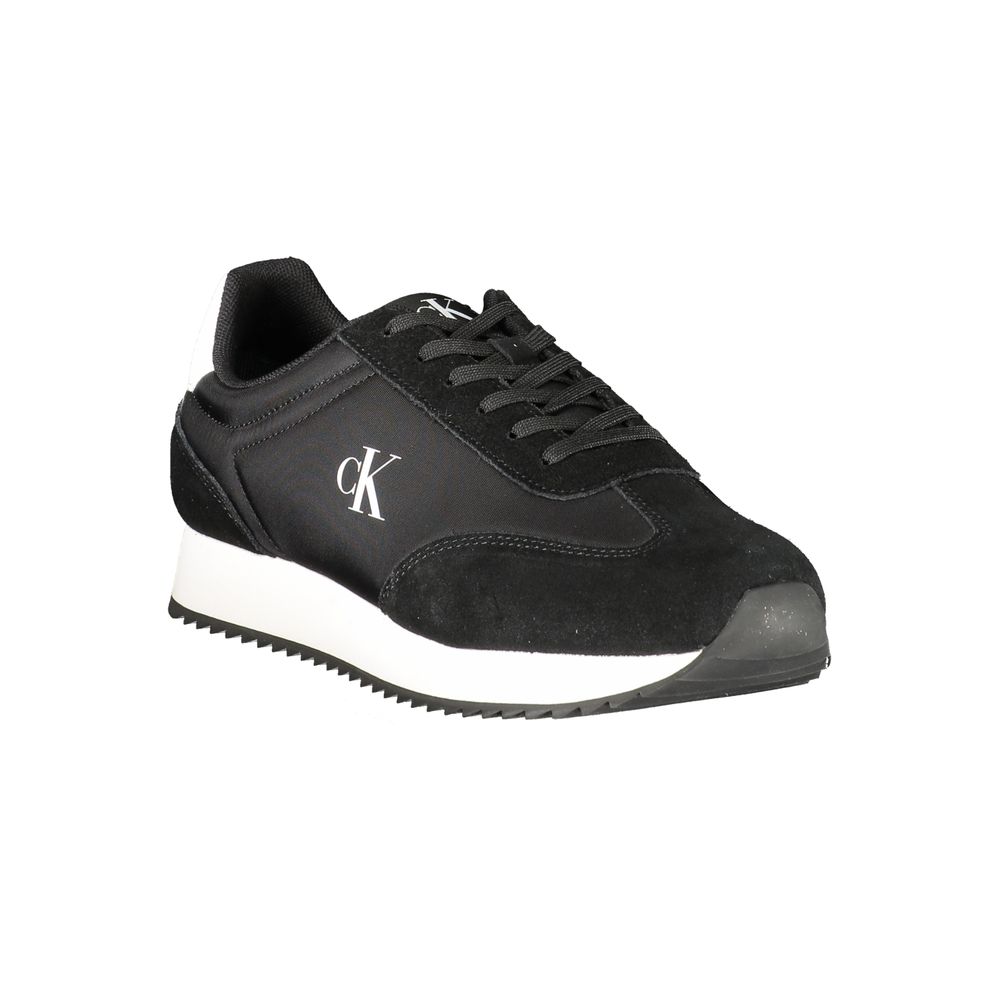 Calvin Klein Schwarzes Leder Herren Sneaker – Bild 2