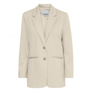 ICHI Beige Blazer aus recyceltem Polyester