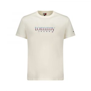 Tommy Hilfiger Herren-T-Shirt aus Baumwolle in Bianco