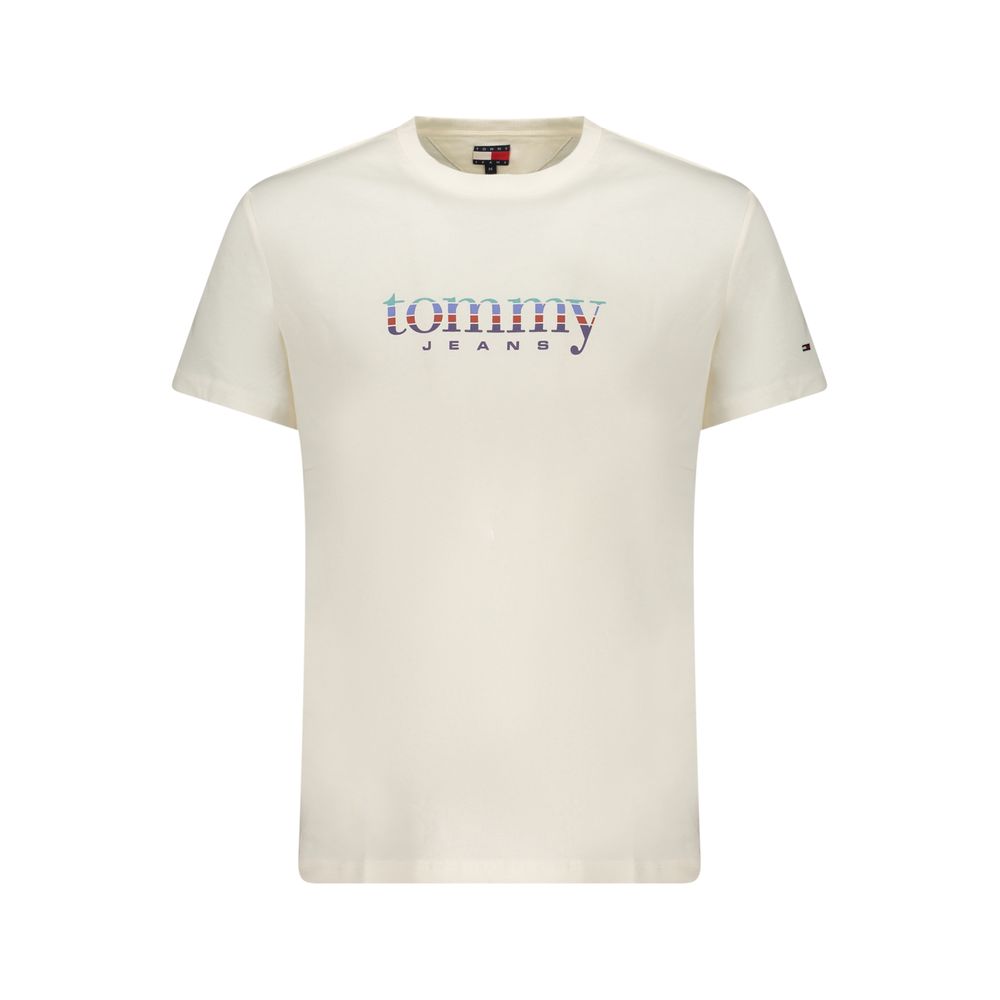 Tommy Hilfiger Herren-T-Shirt aus Baumwolle in Bianco