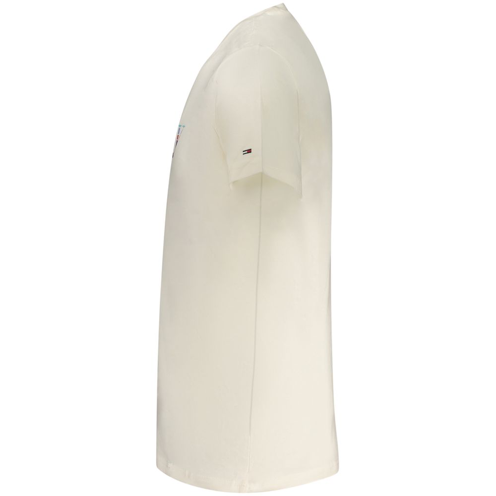 Tommy Hilfiger Herren-T-Shirt aus Baumwolle in Bianco – Bild 3