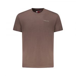 Tommy Hilfiger Braunes Baumwoll-T-Shirt für Herren