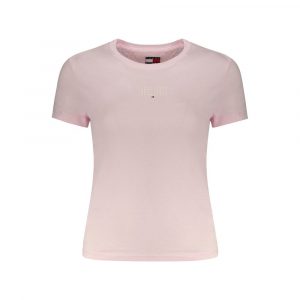 Tommy Hilfiger Rosa Baumwoll-T-Shirt für Damen