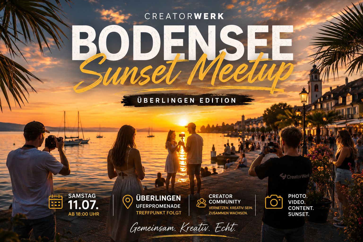 📸 CreatorWerk Bodensee Sunset Meetup – Überlingen Edition
